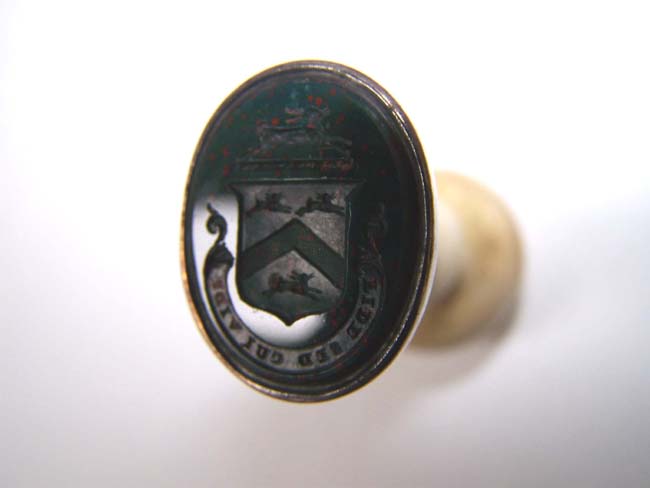 A Fine Late 18th century Silver Mounted Ivory Desk Seal — image 2